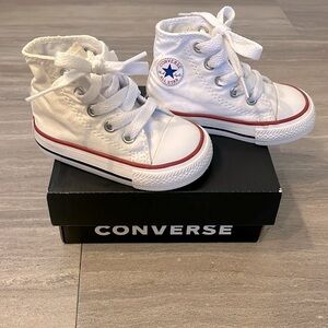 Converse Infant All Star White Hi Top Chuck Taylor